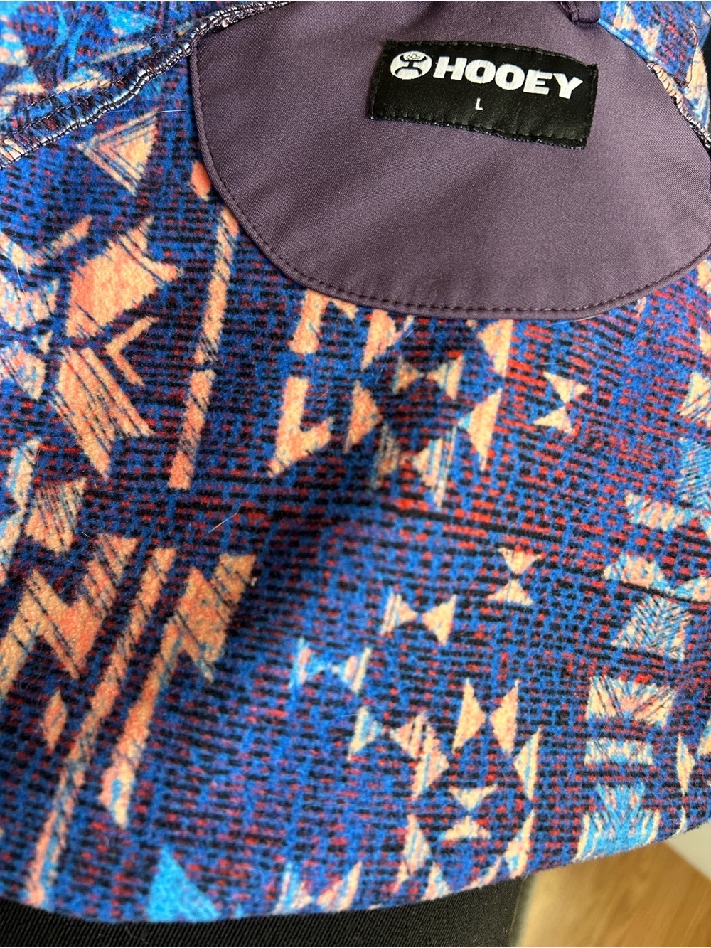 Hooey Purple Aztec Print Button-Up Shirt Jacket - Picture 5 of 6